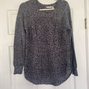 RD Style Women’s Sweater Black/Grey with Brown Elbow Patches